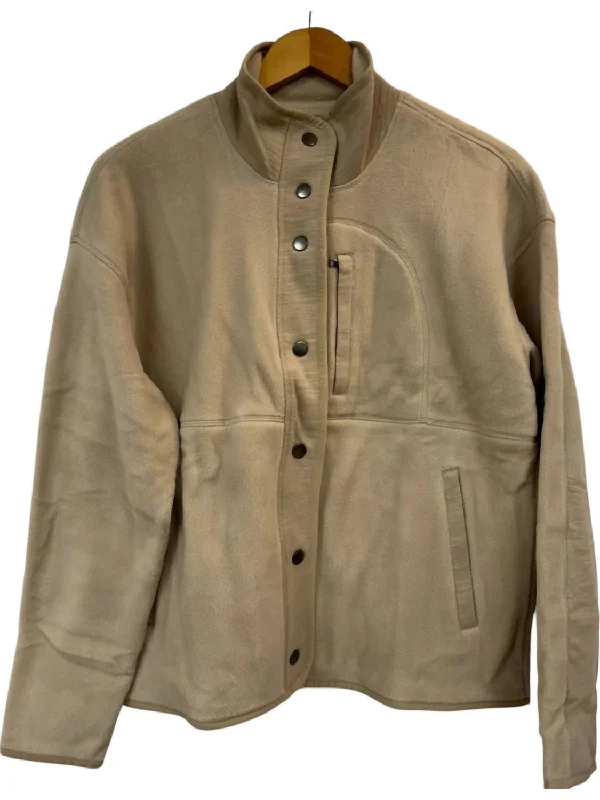 Women's Fleece Jacket In Beige