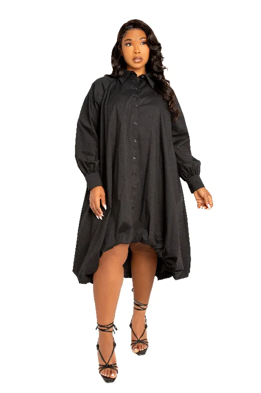 Act Now floral wrap dressBubble Hem High Low Shirt Dress