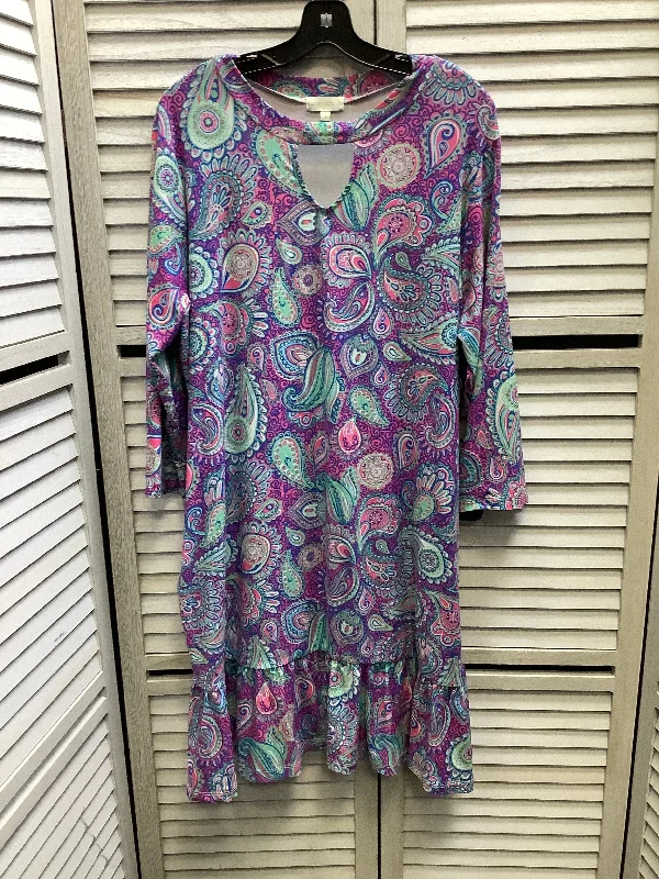 Deep Discounts lace-up dressDress Casual Maxi By Simply Southern In Multi-colored, Size: Xxl Deep Discounts lace-up dressDress Casual Maxi By Simply Southern In Multi-colored, Size: Xxl