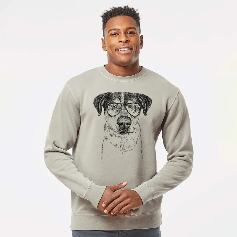 New Markdowns Aviator Gertrude the Mixed Breed - Unisex Pigment Dyed Crew Sweatshirt