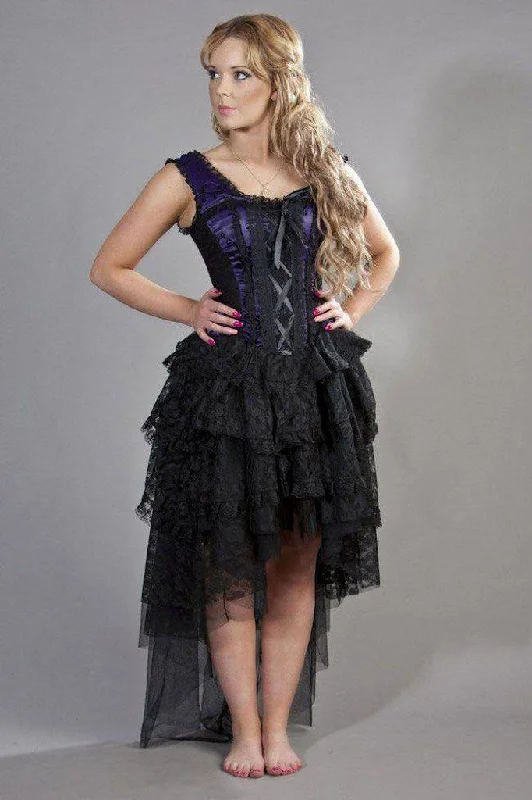 Holiday Sale party-ready dressOphelie Gothic Corset Dress In Satin Flock