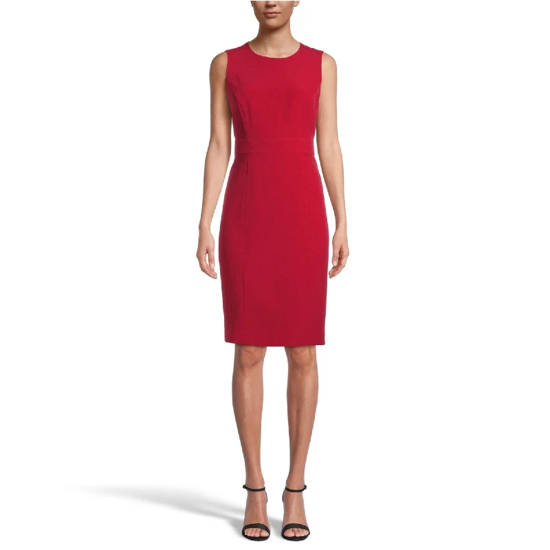 While Supplies Last stylish dressKasper Womens Solid Sheath Dress, Red, 16