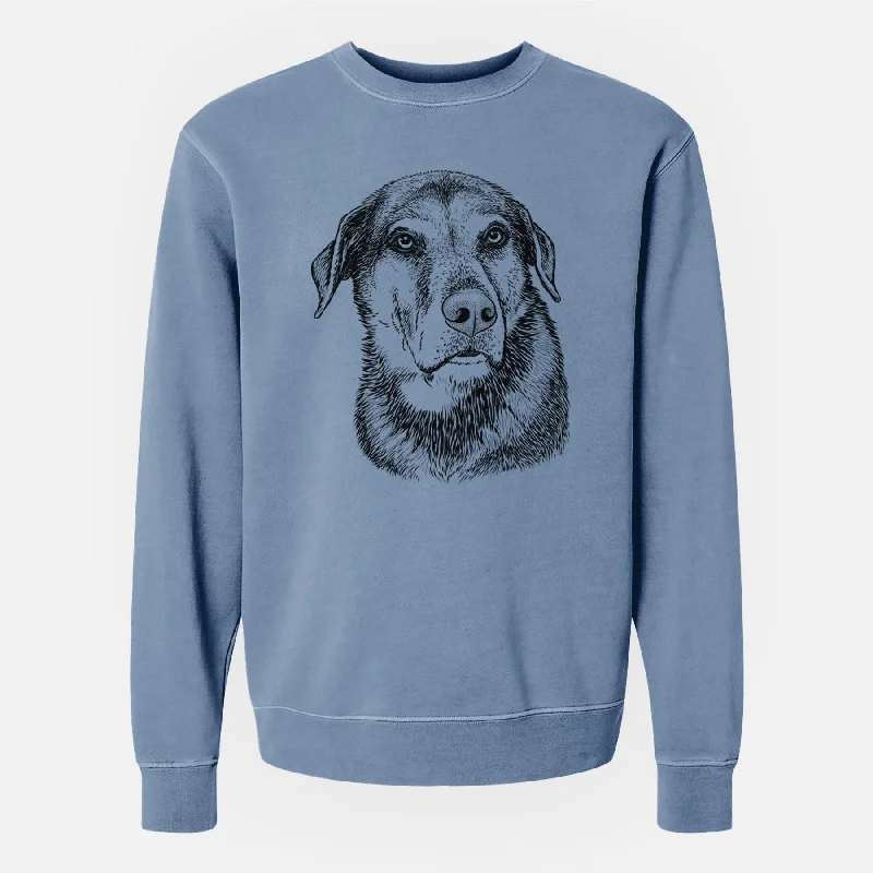 Special Discount breathable gym hoodieBare Lobo the Shepherd Mix - Unisex Pigment Dyed Crew Sweatshirt