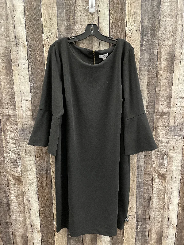 Exclusive Savings long sleeve dressDress Work By Calvin Klein In Black, Size: 3x