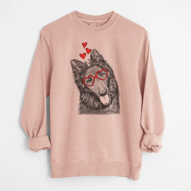 Overstock Valentine Jaxx the Belgian Tervuren - Unisex Pigment Dyed Crew Sweatshirt