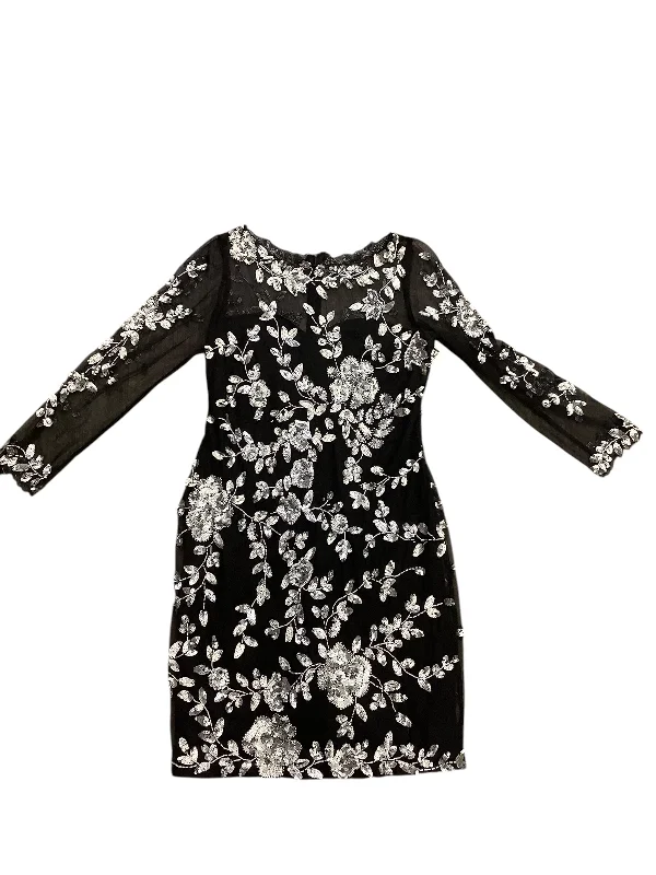 Hot Deal cocktail dressDress Party Short By Cmc In Black & Silver, Size: 14