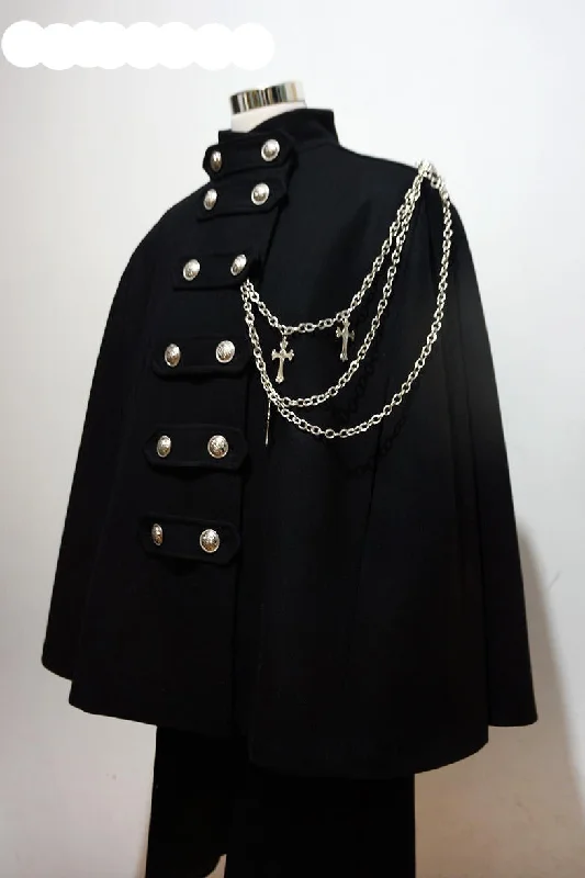 Crazy Deals stylish blazer coatLa Pomme~Rinngo Himoto~Ouji Lolita Neutral Cloak with Cross Chain Crazy Deals stylish blazer coatLa Pomme~Rinngo Himoto~Ouji Lolita Neutral Cloak with Cross Chain