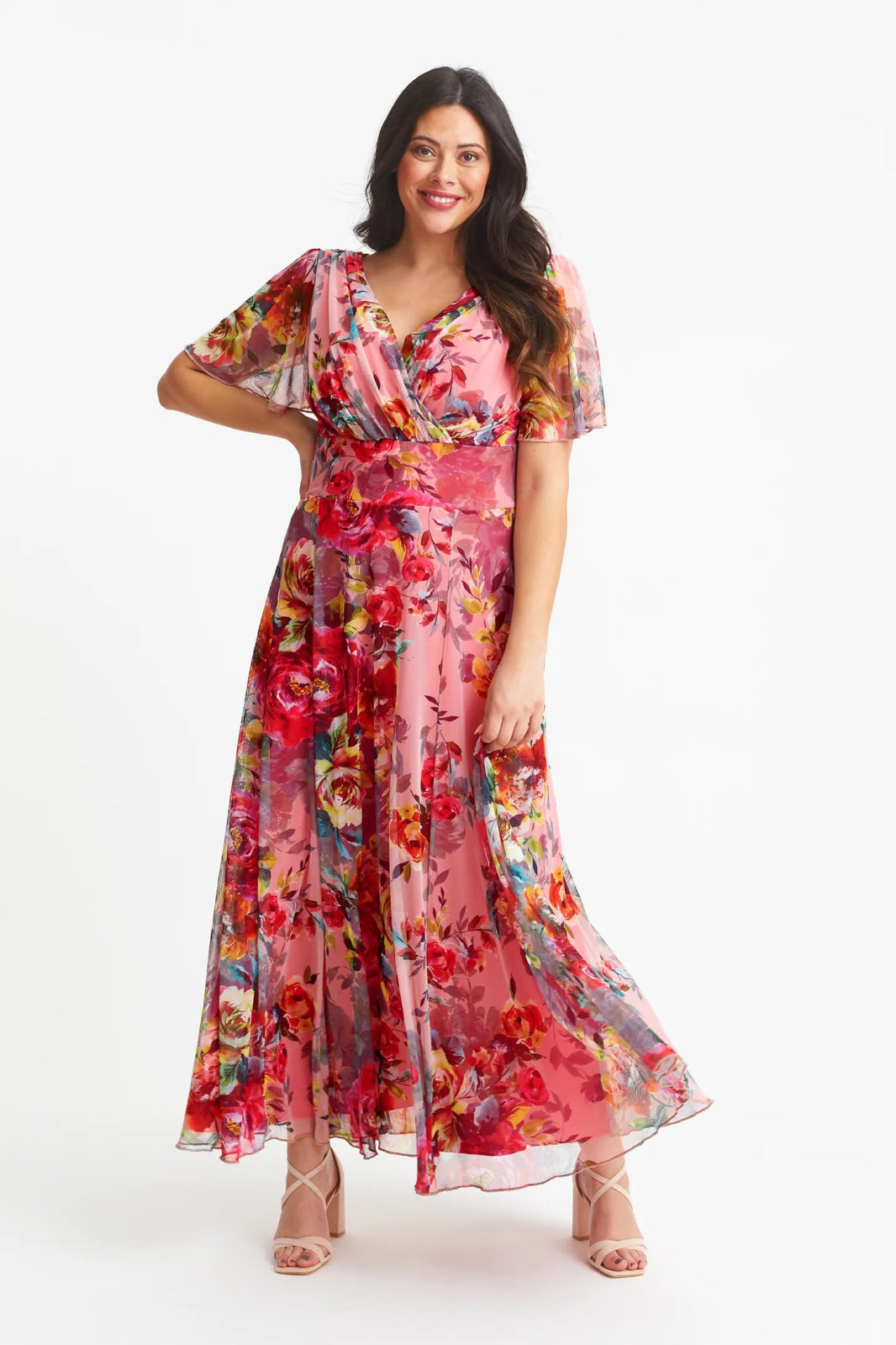 Reduced Prices printed dressScarlett & Jo | Isabelle Pink Cerise Float Sleeve Maxi Dress Reduced Prices printed dressScarlett & Jo | Isabelle Pink Cerise Float Sleeve Maxi Dress