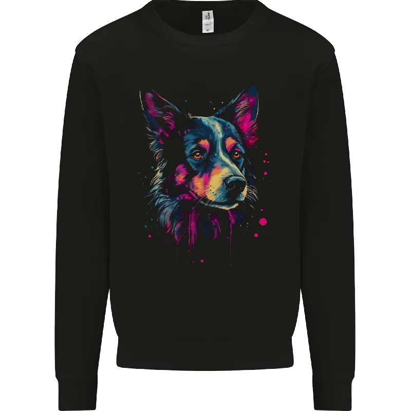 cozy workout hoodieAn Awesome Border Collie Dog Mens Sweatshirt Jumper