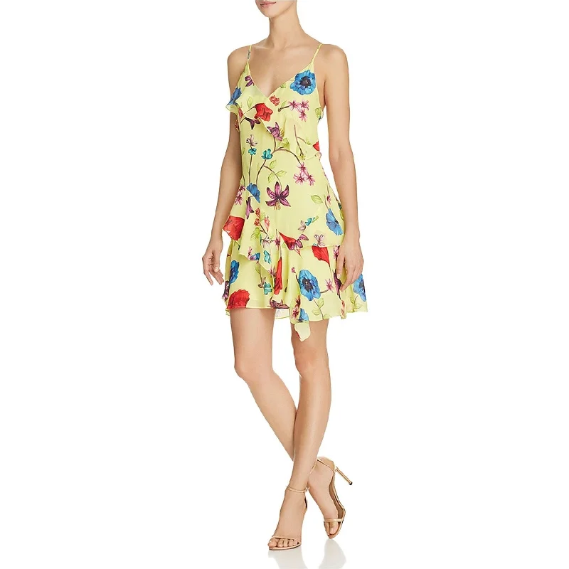 Massive Deals elegant maxi dressParker Womens Floral Ruffled Dress, Yellow, 2