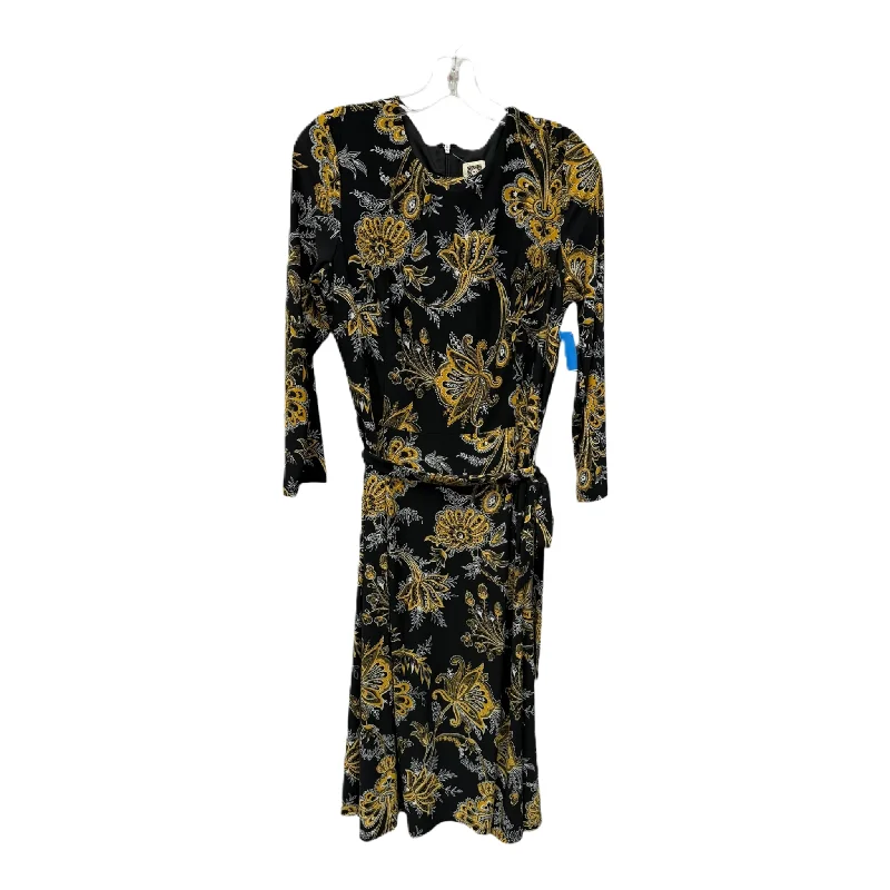 Year-End Sale spaghetti strap dressDress Casual Midi By Anne Klein In Black & Yellow, Size: M