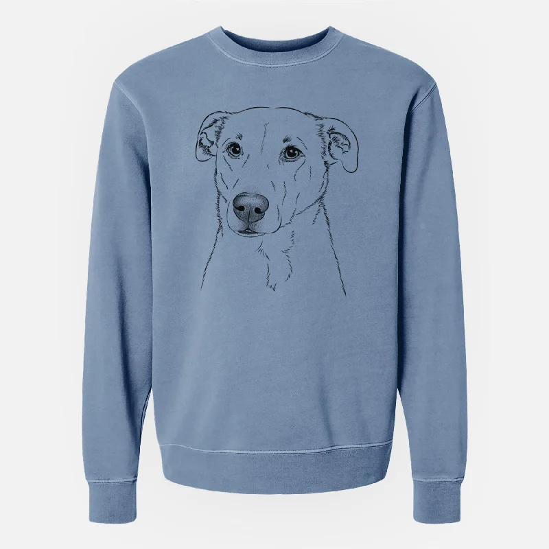 fitted workout hoodieBare Nala the American Staffordshire Terrier - Unisex Pigment Dyed Crew Sweatshirt