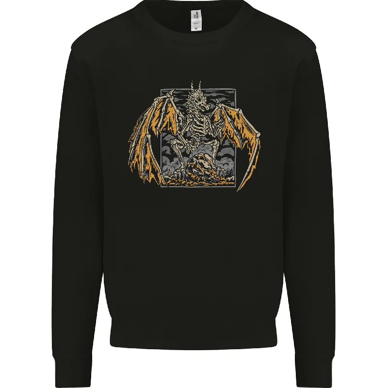 Early Access Devil Dragon Skeleton Fantasy Skull Demon Mens Sweatshirt Jumper