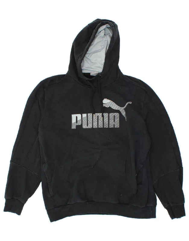 PUMA Mens Graphic Hoodie Jumper 2XL Black