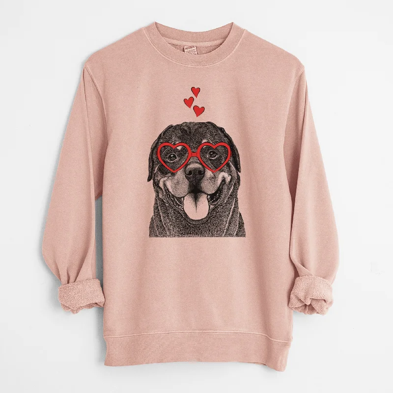 Best Seller Valentine Hagan the Rottweiler - Unisex Pigment Dyed Crew Sweatshirt