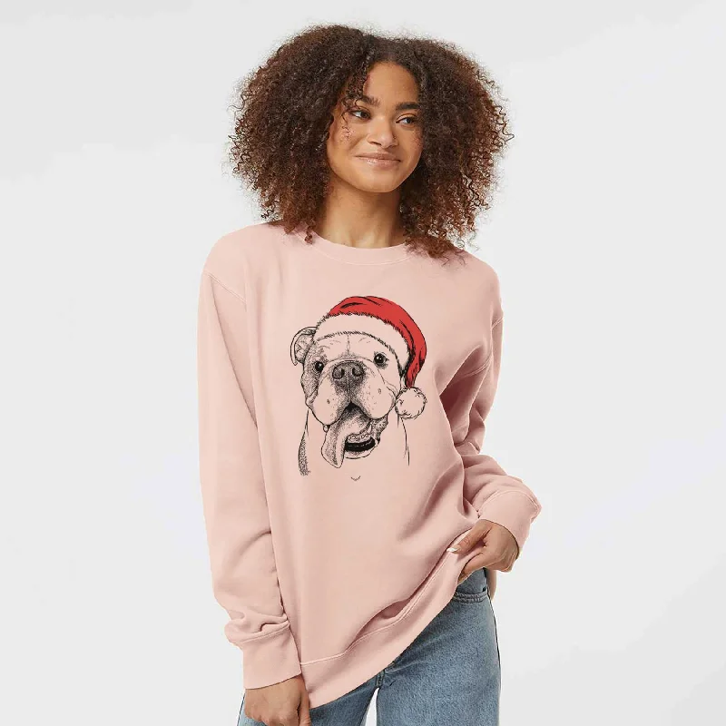 Unbeatable Prices Santa Hank the English Bulldog - Unisex Pigment Dyed Crew Sweatshirt
