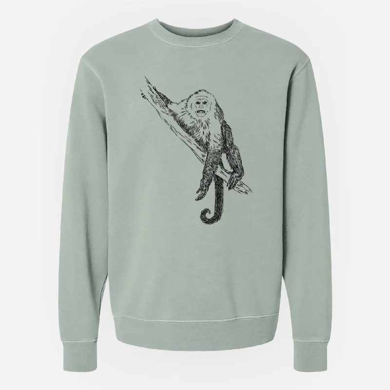 fashionable fitness sweatshirtCapuchin Monkey - Cebus imitator - Unisex Pigment Dyed Crew Sweatshirt