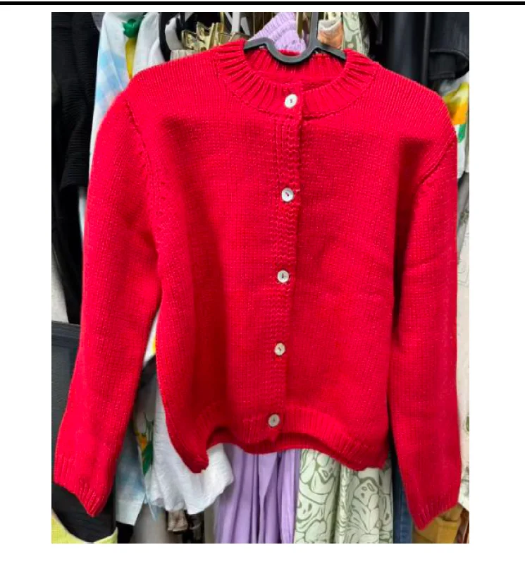 Savings Bonanza versatile coatMr Roger's Red Cotton Cardigan