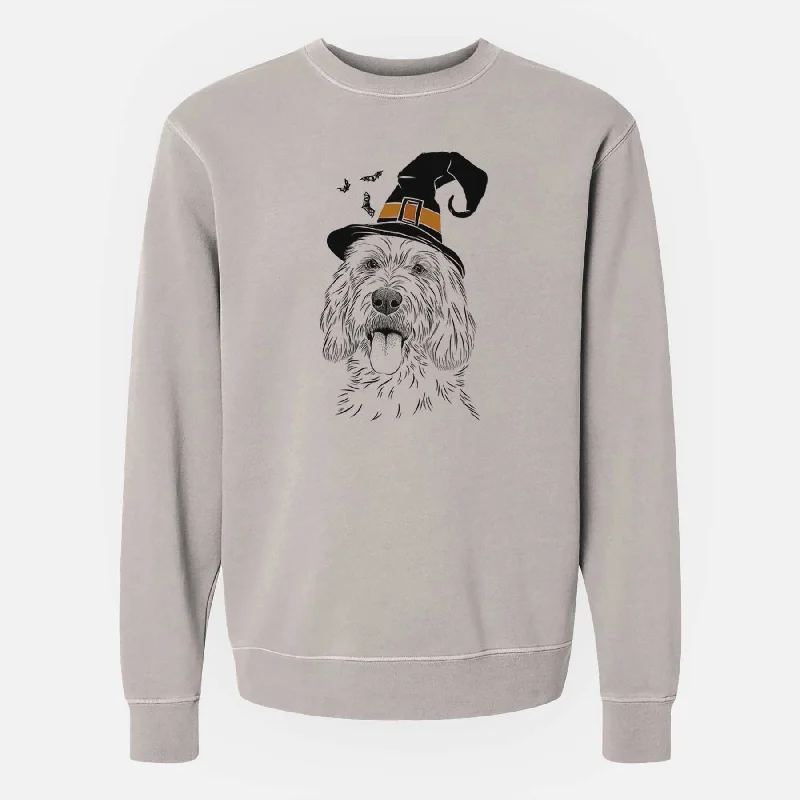 Epic Deals Witch Homer the Grand Basset Griffon Vendeen - Unisex Pigment Dyed Crew Sweatshirt
