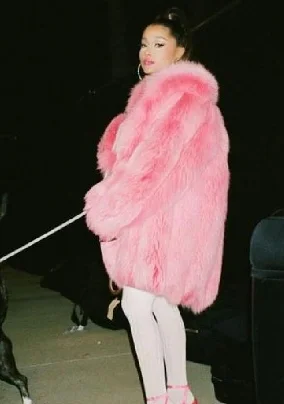 Sale Event faux fur coatAriana Grande Pink Fur Jacket