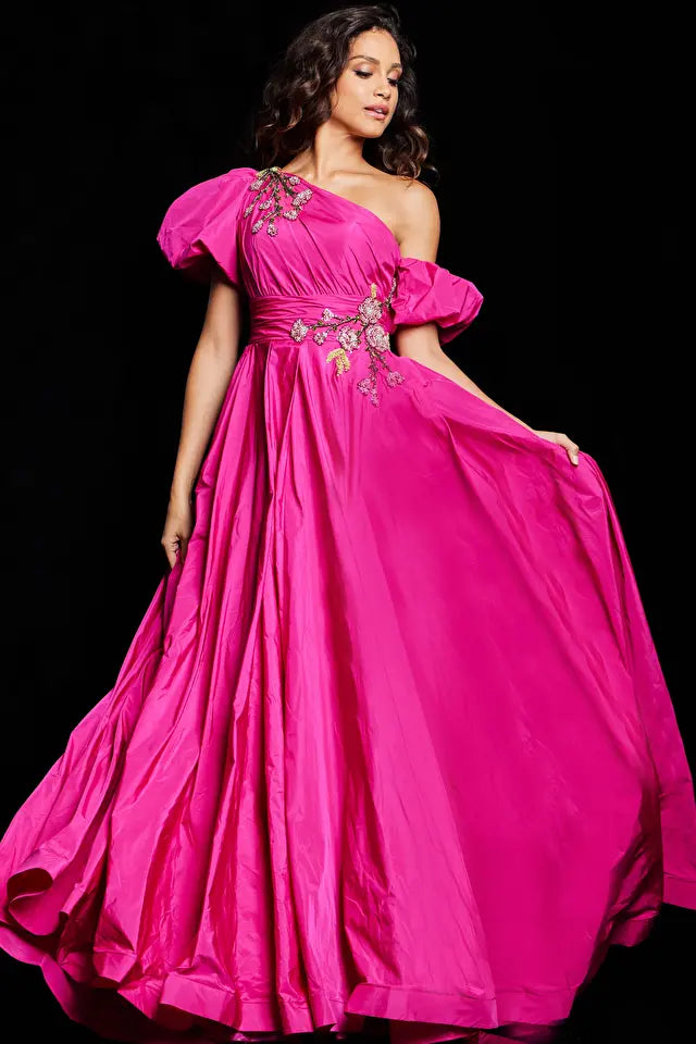 Reduced Prices long-sleeve floral dressJOVANI 36872 DRESS
