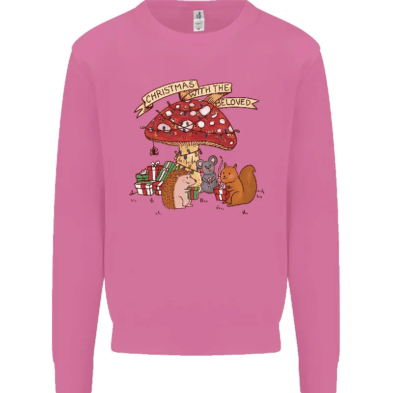 Price Buster Christmas Hedgehog Toadstool Mouse Mens Sweatshirt Jumper