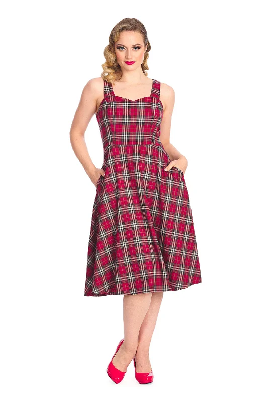 Deep Discounts summer floral dressCheck Swing Dress