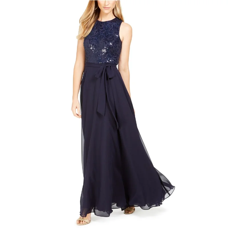 Time-Limited Offer mini dressCalvin Klein Womens Sequin Gown Dress, Blue, 8