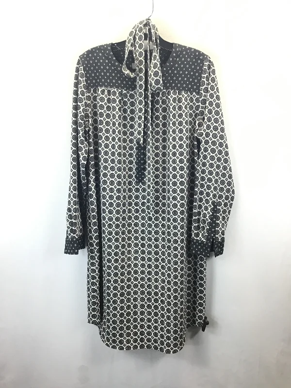 Best Bargains draped dressDress Casual Midi By Loft In Grey & White, Size: M