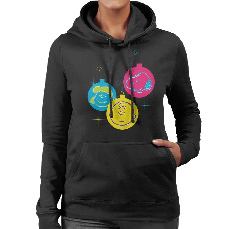 casual hoodiePeanuts Christmas Baubles Trio Women's Hooded Sweatshirt