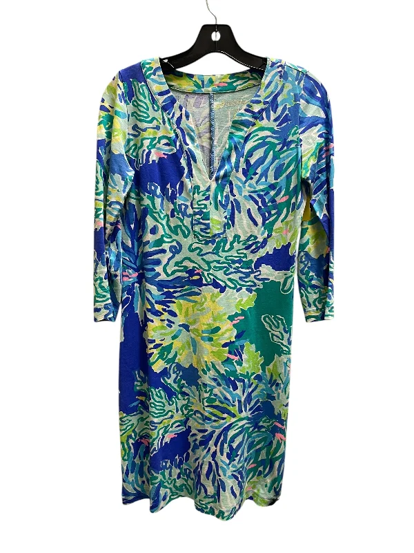 silk dressDress Casual Short By Lilly Pulitzer In Blue, Size: Xs