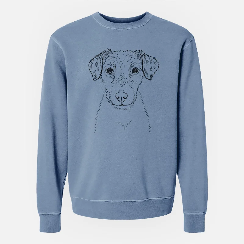 Exclusive Deal Bare Kozmo the Jack Russell Terrier - Unisex Pigment Dyed Crew Sweatshirt