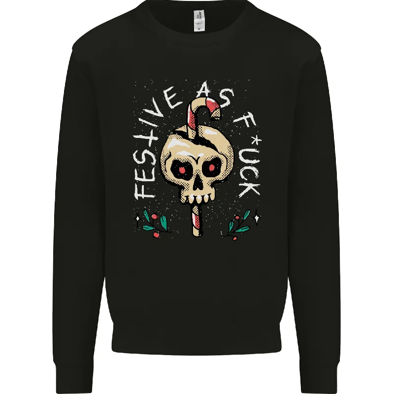 Holiday Sale Christmas Festive as F#ck Offensive Bah Humbug Mens Sweatshirt Jumper