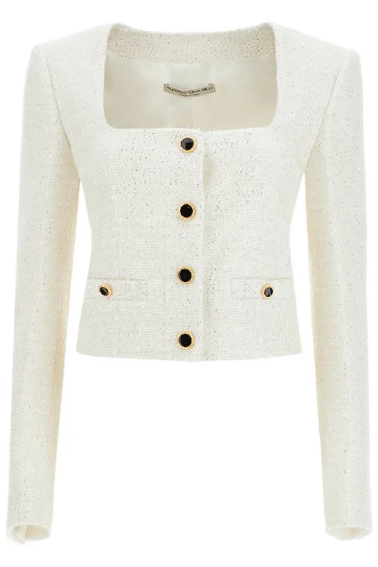 Alessandra Rich Women's Tweed Jacket With Sequins Embell