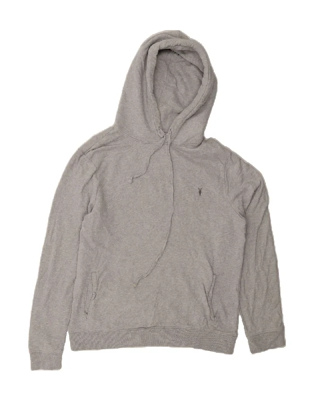 Value Deals ALL SAINTS Mens Hoodie Jumper Large Grey Cotton