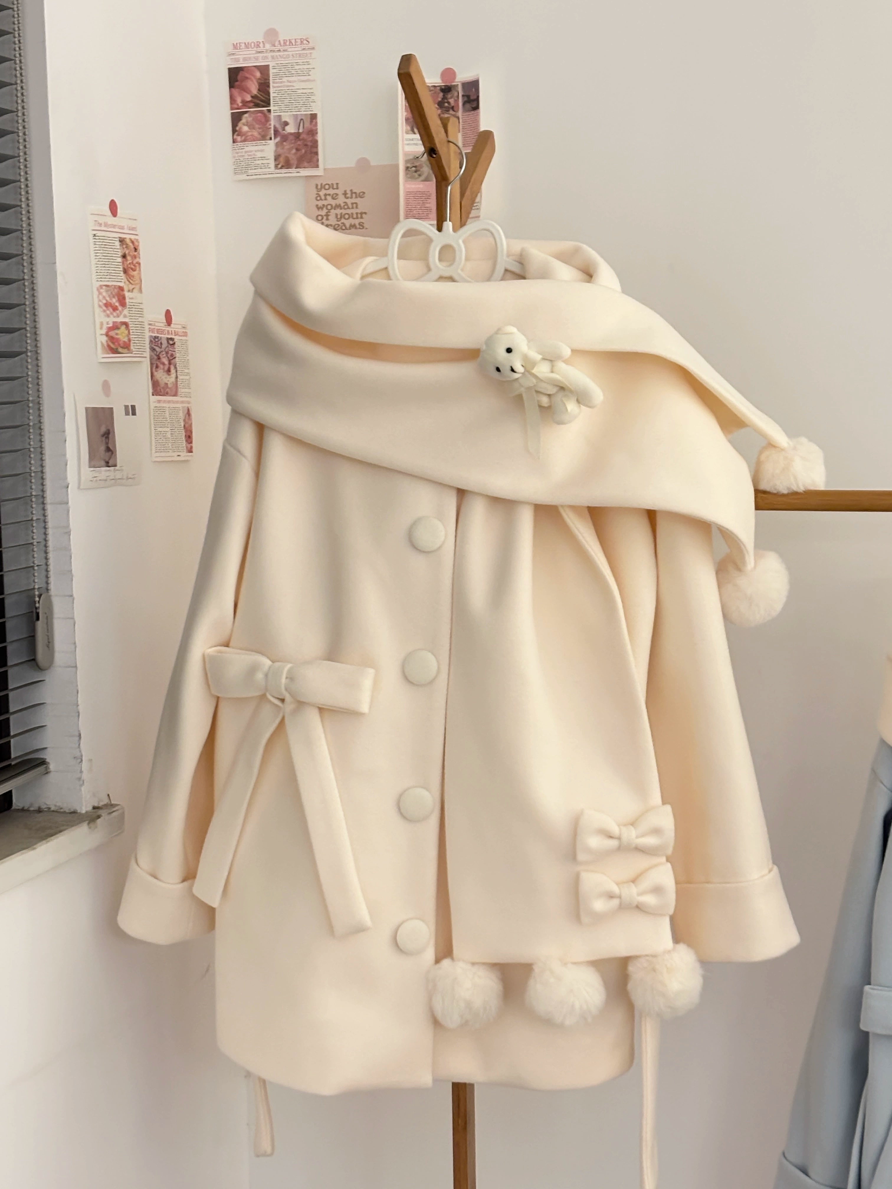Best Seller warm outerwearPlatycodon House~Winter Sweet Lolita Coat Long Scarf Outerwear