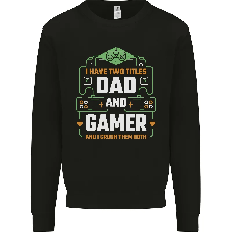 Exclusive Offers Dad & Gamer Funny Fathers Day Gaming Mens Sweatshirt Jumper