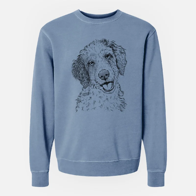 Major Savings Bare Hoge the Aussiedoodle - Unisex Pigment Dyed Crew Sweatshirt