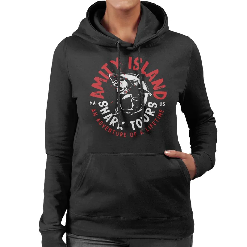 Sale Event premium zip-up hoodieJaws Amity Island Shark Tour Women's Hooded Sweatshirt