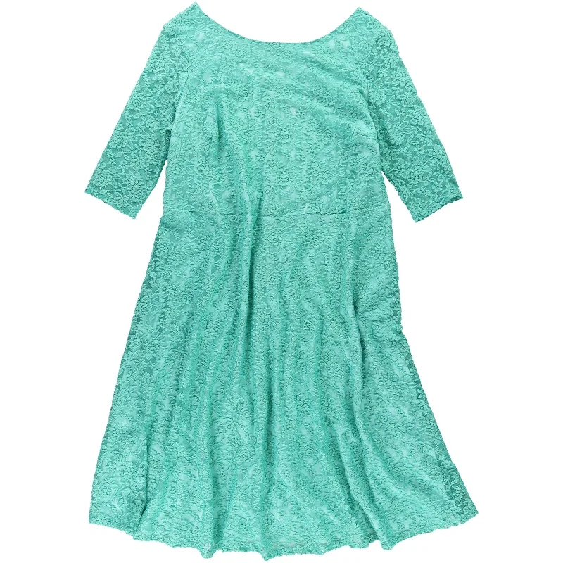 Mega Deal statement dressSangria Womens Lace A-line Dress, Green, 20W