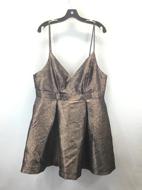 Quick Sale party dressDress Party Short By Fashion Nova In Gold, Size: 1x