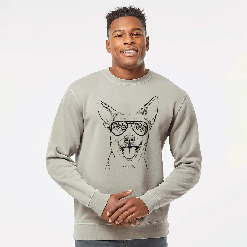 Price Slash trendy sports sweatshirtAviator Dinghy the Mixed Breed - Unisex Pigment Dyed Crew Sweatshirt