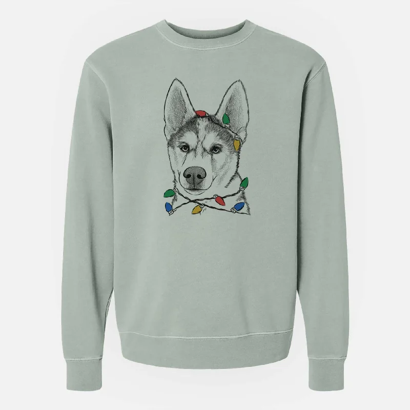 Huge Discounts Christmas Lights Odin the Siberian Husky - Unisex Pigment Dyed Crew Sweatshirt Huge Discounts Christmas Lights Odin the Siberian Husky - Unisex Pigment Dyed Crew Sweatshirt