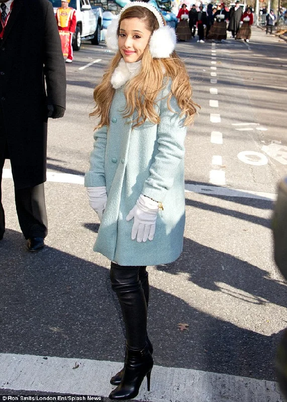 Today Only chic wool coatAriana Grande Blue Trench coat