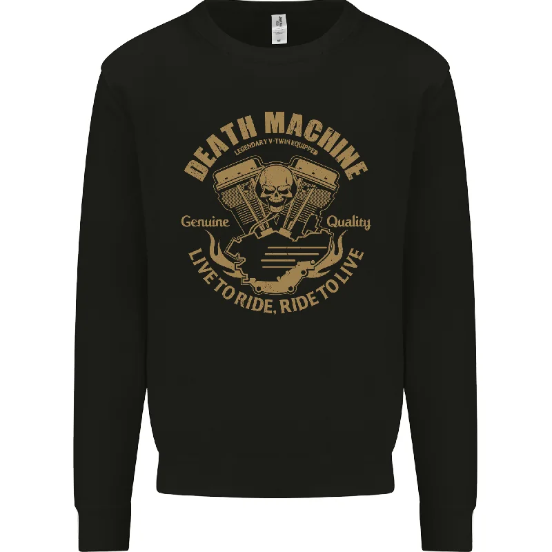 Big Discounts Death Machine Biker Motorcycle Motorbike Mens Sweatshirt Jumper