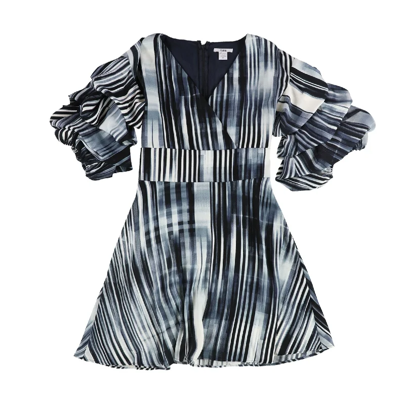 Deal Dash off-shoulder dressBar Iii Womens Ruffled Sleeve Wrap Dress