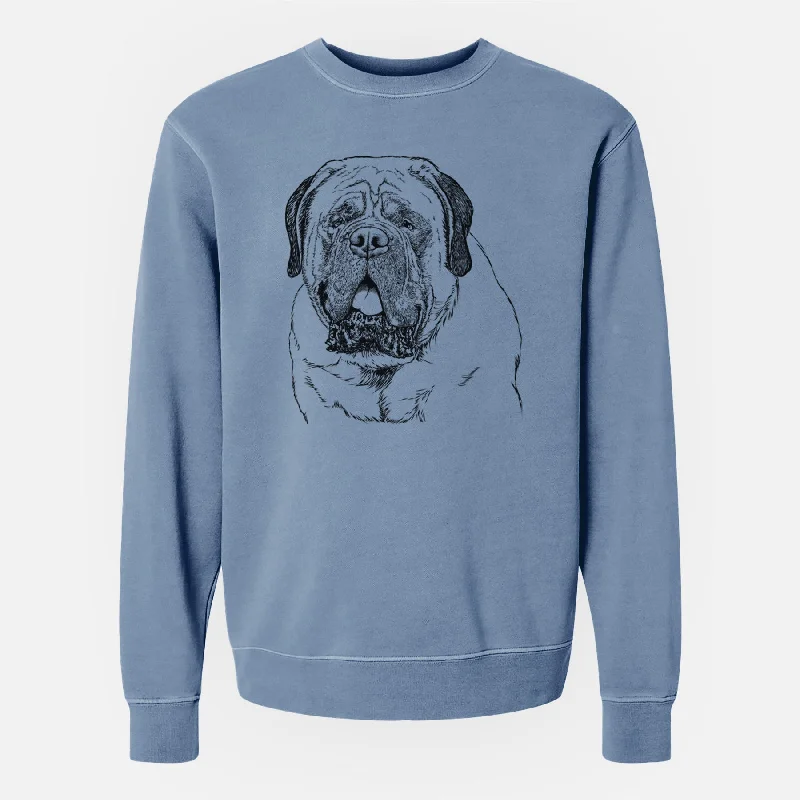 Online Only Bare Jed the English Mastiff - Unisex Pigment Dyed Crew Sweatshirt