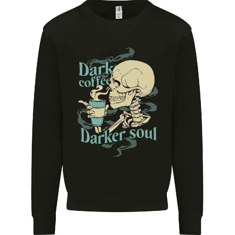 Huge Discounts Dark Coffee Darker Soul Skull Mens Sweatshirt Jumper