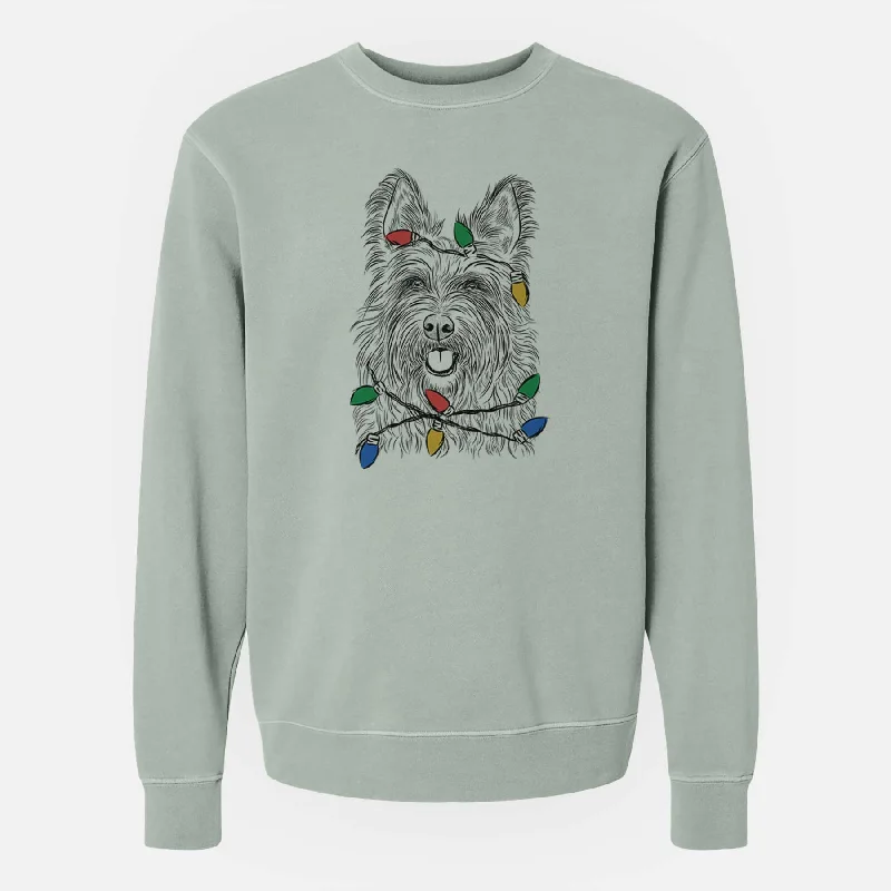 Online Only Christmas Lights Kyros the Berger Picard - Unisex Pigment Dyed Crew Sweatshirt