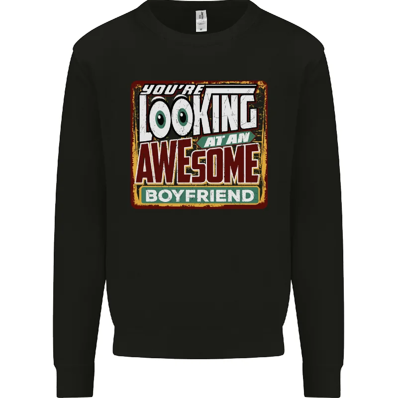 classic gym sweatshirtAn Awesome Boyfriend Valentines Day Mens Sweatshirt Jumper